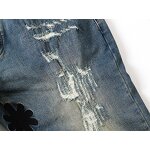 Jeans Factory - Designer Y2K Brand Ripped Denim Embroidered Flowers