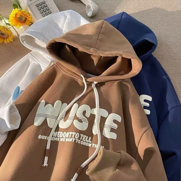 Sweatshirt Factory - Double-layer Hooded Jacket Plus Velvet Thickened