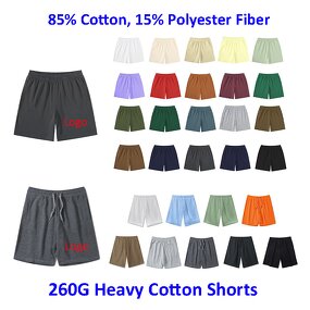 Shorts Factory - 260 GSM Custom Multi-Color Elastic Waist Shorts