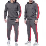 Sweatsuit Factory - High Quality Strip Contrast Color Sports Suit