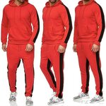 Sweatsuit Factory - High Quality Strip Contrast Color Sports Suit