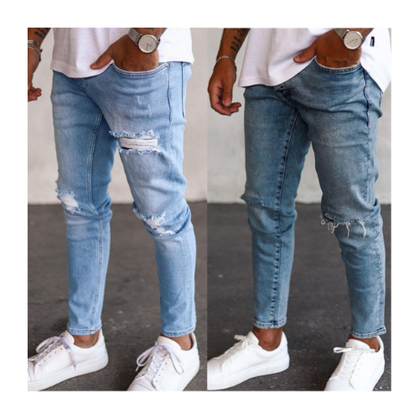 Jeans Factory - High Quality Designer Vintage Breathable Ripped Slim