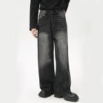 Jeans Factory - Wholesale New Denim Side Pocket Zipper Washed Loose