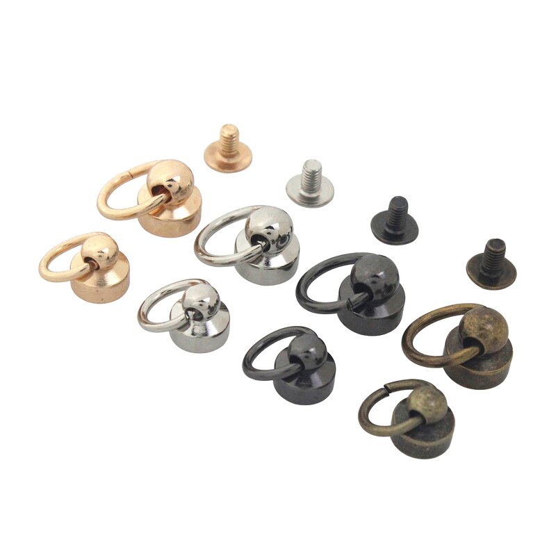 Studs Factory - Metal Ball Post with O Ring Screw Back Rivets