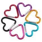 Keychain Factory - Hot Selling Cartoon Heart Shape Aluminum Carabiner
