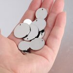 Charms Factory - Custom Logo Mirror Polished Stainless Steel Blanks