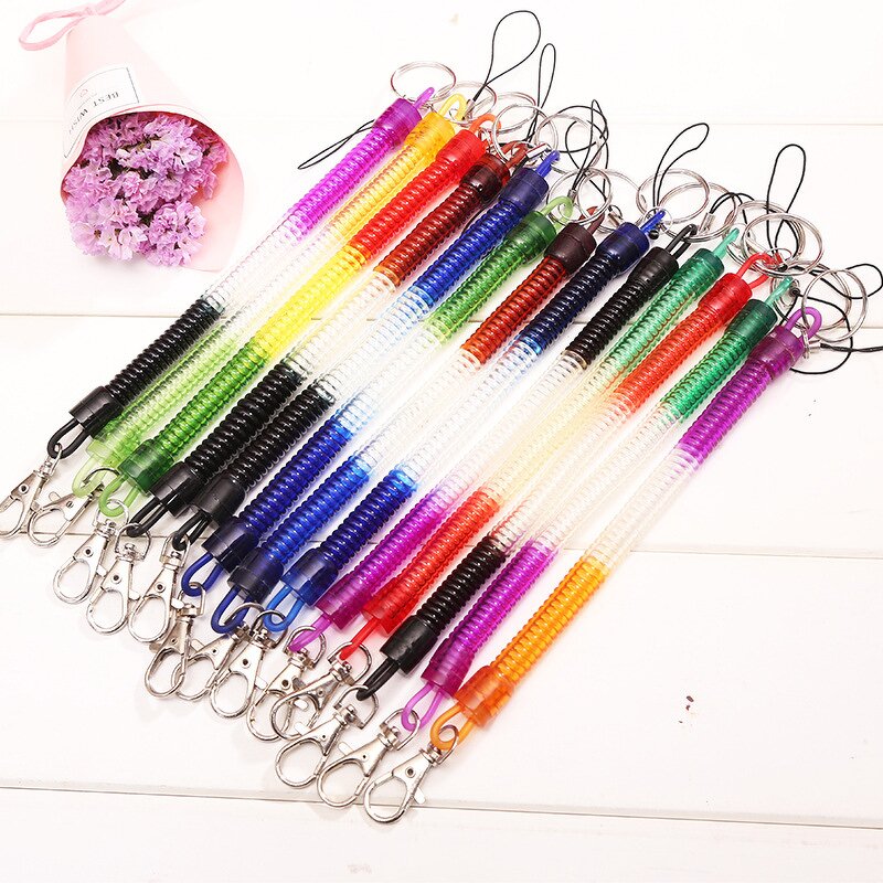 Keychain Lanyard Factory - Colorful Retractable Spring Coil Elastic