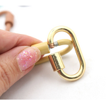 Carabiner Factory - Colorful Enamel Oval Screw Lock Clasp 37x22mm