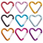 Keychain Factory - Hot Selling Cartoon Heart Shape Aluminum Carabiner