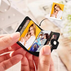 Keychain Factory - Couple Creative Folding Photo Mini Leather Album