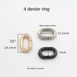 Buckle Factory - Wholesale Open Egg-Shaped Oval Spring Ring Denier