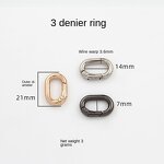 Buckle Factory - Wholesale Open Egg-Shaped Oval Spring Ring Denier