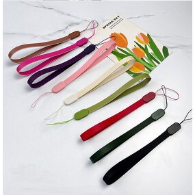 Wrist Strap Factory - PU Leather Litchi Texture Short Hand Rope