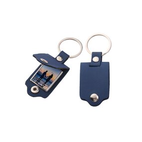 Keychain Factory - Custom Laser Engraved Folding Leather Photo Holder