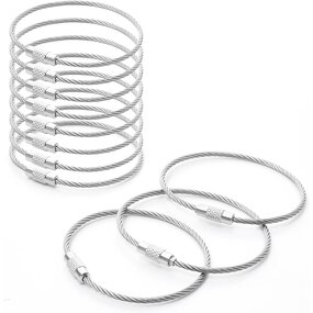 Keychain Factory - Colorful Screw Locking Stainless Steel Wire Rope