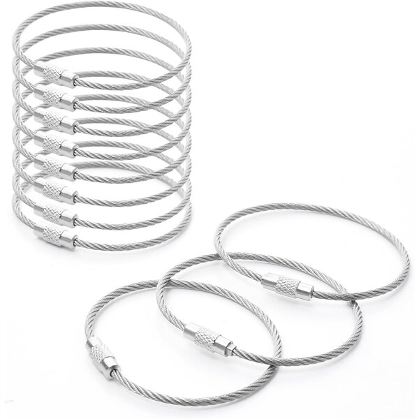 Keychain Factory - Colorful Screw Locking Stainless Steel Wire Rope