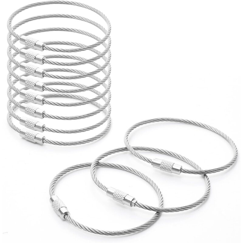 Keychain Factory - Colorful Screw Locking Stainless Steel Wire Rope