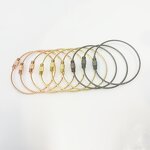 Keychain Factory - 1.5x150mm Stainless Steel Gold Plated Wire Loop