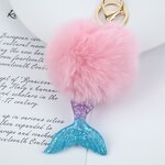 Keychain Factory - New Style Colorful Light Mermaid Plush Pendant