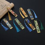 Metal Bookmarks Factory - Van Gogh Painting Hollow-out with Tassels