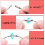 Keychain Factory - Colorful Screw Locking Stainless Steel Wire Rope