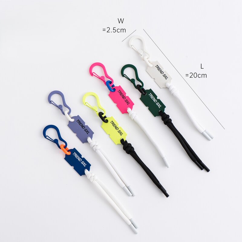 Key Ring Factory - Colorful Fashion Carabiner Tag Rope Strap