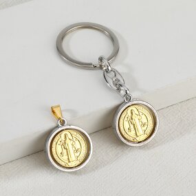 Keychain Factory - New Saint Benedict Cross Christian Prayer Gift