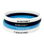 Silicone Bracelet Factory - Trendy Religious God Is First Wristband