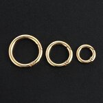 Keychain Ring Factory - 28mm Gold Alloy Spring Multi-Function Round
