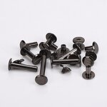 Chicago Screws Factory - Gun Metal Black Binding Posts Rivets