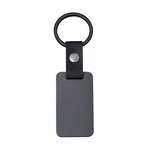 Keychain Factory - Stainless Steel Dog Tag with Leather Strap