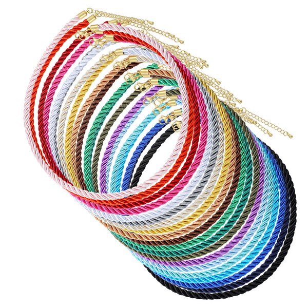 Necklace Accessories Factory - Hot Selling Colorful Three Strand Cord
