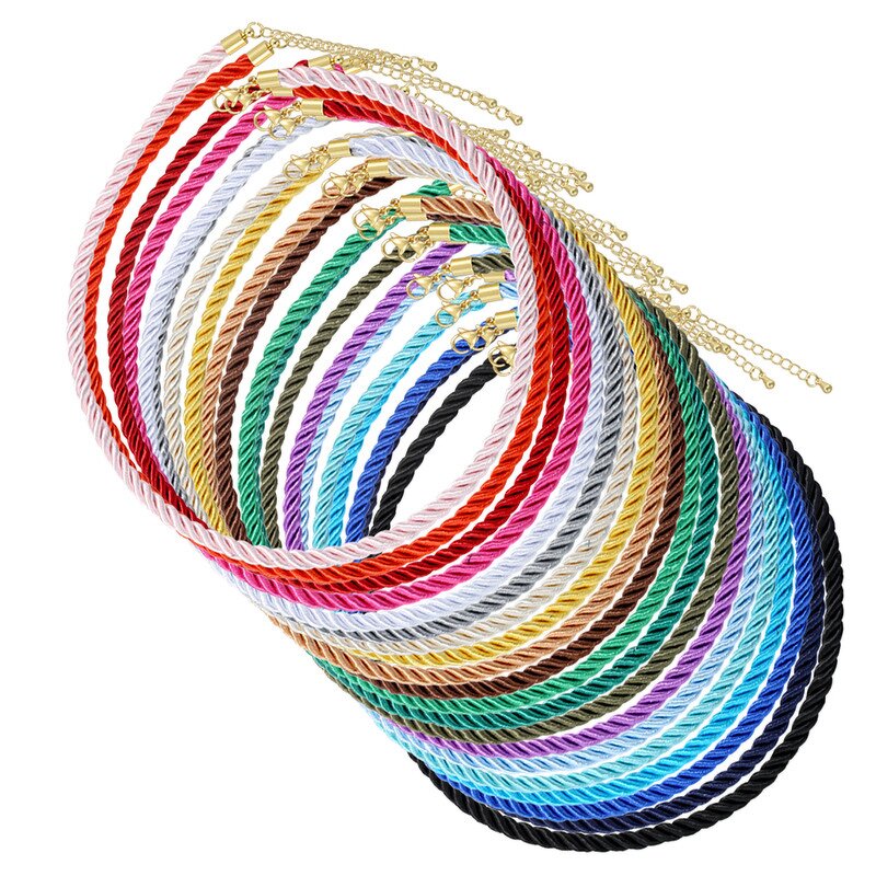 Necklace Accessories Factory - Hot Selling Colorful Three Strand Cord