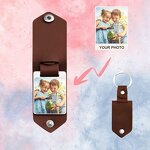 Keychain Factory - Custom Laser Engraved Folding Leather Photo Holder