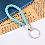 Key Chain Factory - Leather Rope with Woven Metal Pendant DIY