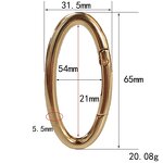 Carabiner Factory - 54mm Circle Snap Clip O Oval Ring Spring Gate