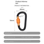 Carabiner Factory - Aluminum Alloy Heavy Duty D-Shape -20kg Capacity