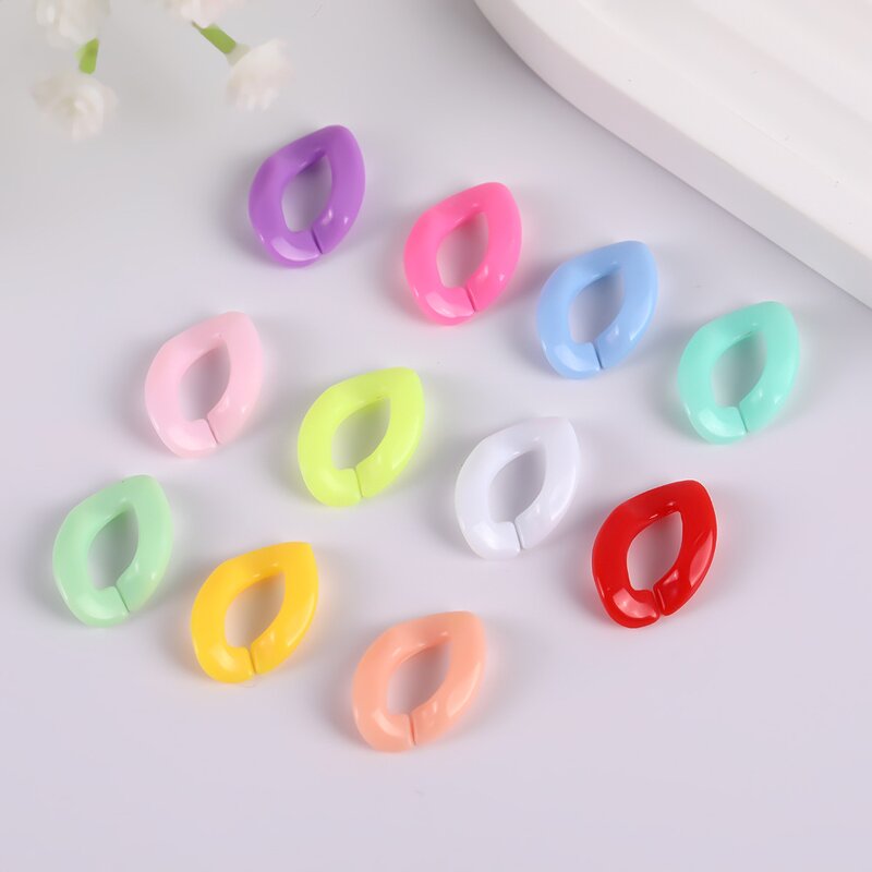 Acrylic Chain Buckle Factory - Macaron-Colored Opening Ring DIY