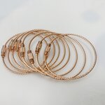 Keychain Factory - 1.5x150mm Stainless Steel Gold Plated Wire Loop