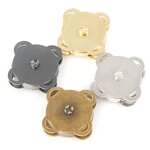 Magnetic Snaps Factory - Sew on Flower Shape Bag Clasp Fastener