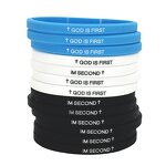Silicone Bracelet Factory - Trendy Religious God Is First Wristband