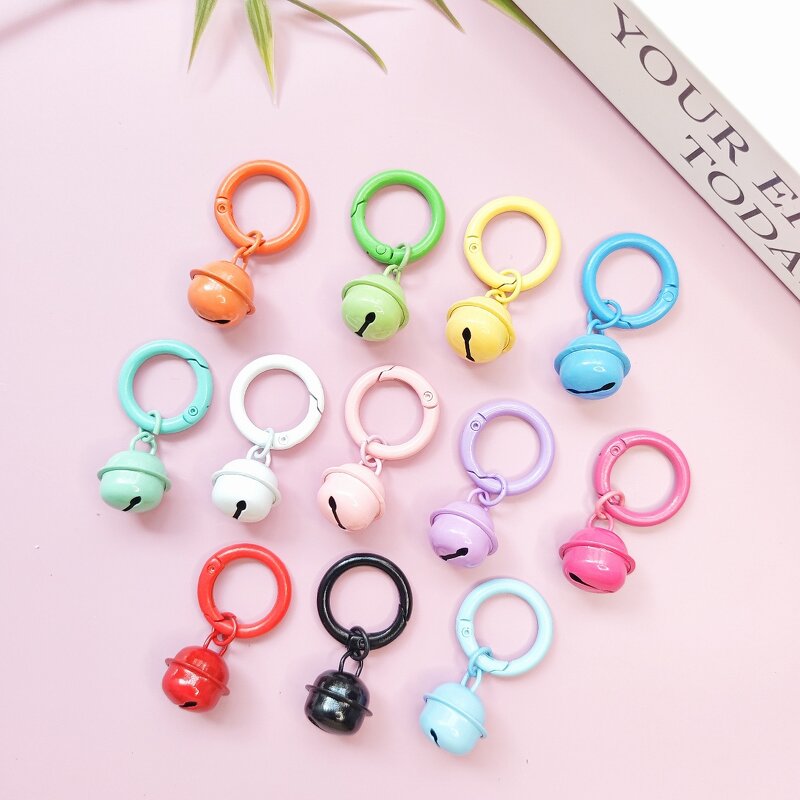 Keychain Factory - Metal Bell Spring Buckle Candy Color Circle Shape