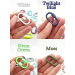 Carabiner Factory - Colorful Enamel Oval Screw Lock Clasp 37x22mm
