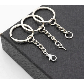 Key Chain Ring Factory - 25mm 30mm Nickel Free Flat Jump Rings