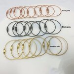 Keychain Factory - 1.5x150mm Stainless Steel Gold Plated Wire Loop
