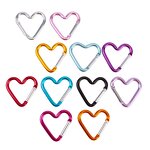 Keychain Factory - Hot Selling Cartoon Heart Shape Aluminum Carabiner