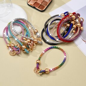 Lanyard Factory - Glitter Rhinestone Rope Charm Mobile Anti-Lost