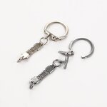 Buckle Factory - 21.8x63.5mm Metal Round with Belt Key Ring