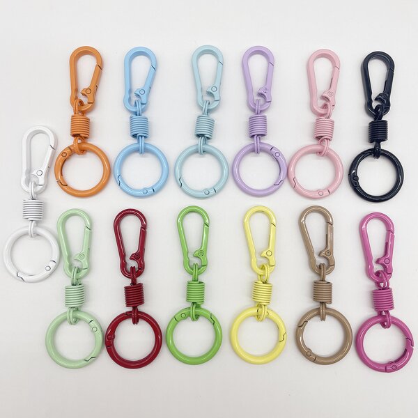 Keychain Factory - Colorful Zinc Alloy Swivel Clasp with Round Ring