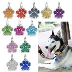 Dog Paw Charm Factory - Colorful Glitter Gold-Plated O-Ring Pendant